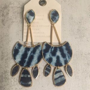 NWT Anthropologie Textile Drop Earrings